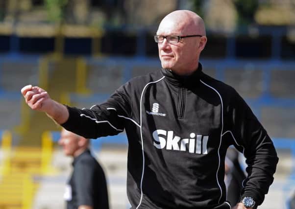 Neil Aspin, the former Leeds United defender sacked as manager of Halifax Town.