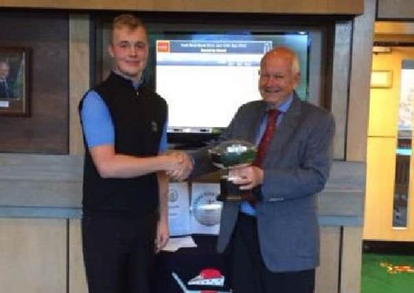 Moortown GC's Ben Firth, who finished second in the Yorkshire Order of Merit, pictured after his win in York.