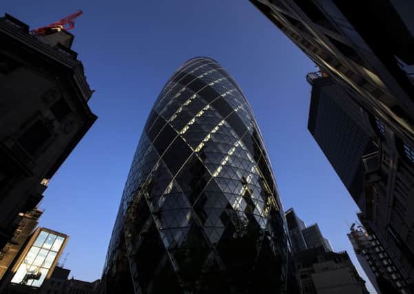 A view of the Swiss Re Building also know as the 'Gherkin'