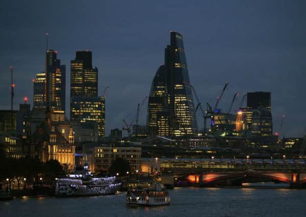 The City of London at dusk