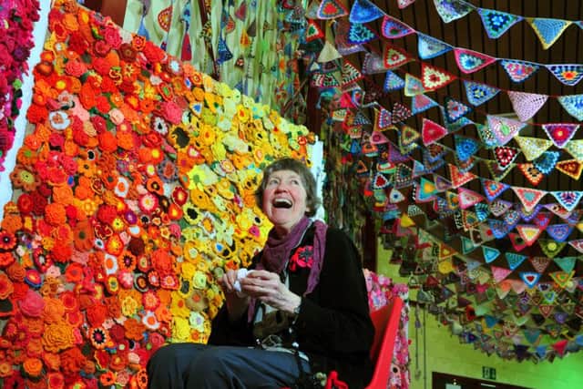 Sheila Metcalfe makes final preparations for the third annual Yarndale event this weekend. Picture: Tony Johnson.