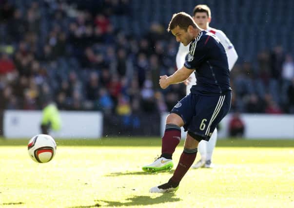 Hull City's Shaun Maloney scores a penalty fior Scotland (Picture: Kirk O'Rourke/PA Wire).