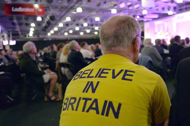 Ukip party supporters at their annual conference at Doncaster Racecourse.