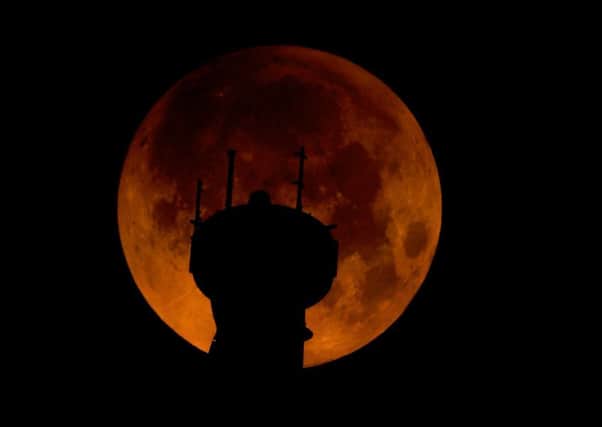 A super moon above Emley Moor Mast, West Yorkshire. Picture: Ross Parry Agency