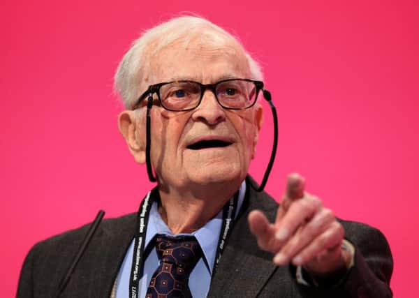 Harry Smith speaks during last years Labour Party conference in Manchester on his experiences of life in the 1930s before the Welfare State.