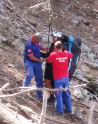 Huddersfield paraglider Sam Cullingworth was caught by a fierce 90mph crosswind in Turkey.
He became tangled in the branches of a cedar tree, preventing him from smashing into the ground, and escaped with just a few cuts. Picture: Cascade
