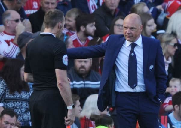 Uwe Rosler during Saturday's defeat at Middlesbrough