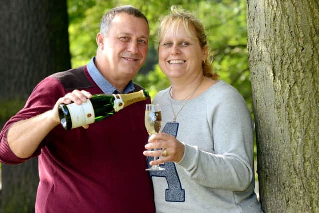 Graham and Amanda Nield from Wakefield who won £6.6million playing The National Lottery in August 2013 (GL1007/47c)