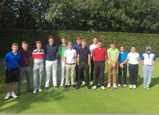The competitors at Doncaster GC's Junior Cup competition.