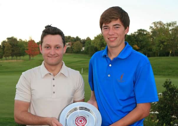 County Salver winners James Walker, left, and Bailey Gill  (Picture: drivinggolf.co.uk).