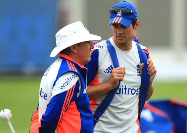 England captain Alastair Cook, right, and coach Trevor Bayliss have a clear vision for tour of UAE