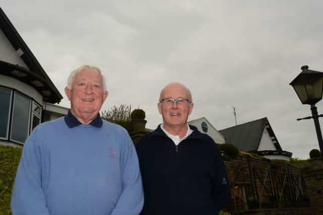 John Hammond with Rodney Foster, former Walker Cup player and captain, and a former Brabazon Trophy winner (Picture: Chris Stratford).