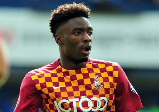 ON TARGET: Devante Cole scored his fourth goal in seven League One games for Bradford City at Rochdale Picture: Tony Johnson
