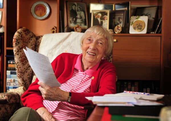 Doris Gagen, from Otley, is one of a number of elderly people who have been linked with a student penpal as part of a scheme working to tackle loneliness. Picture: Tony Johnson