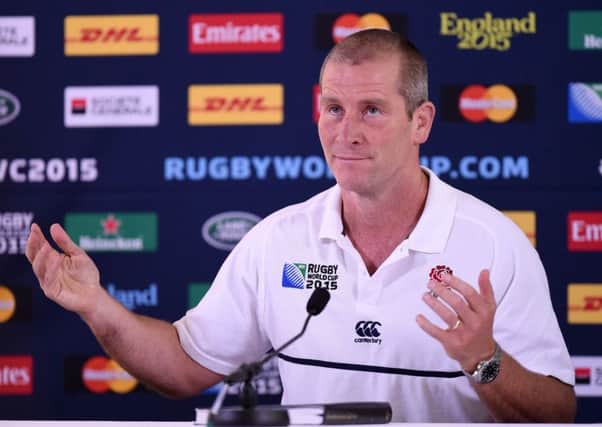 England head coach Stuart Lancaster during a press conference at Pennyhill Park, Bagshot.