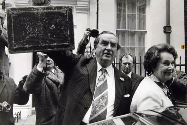 Denis Healey as chancellor during the 70s. (PA)