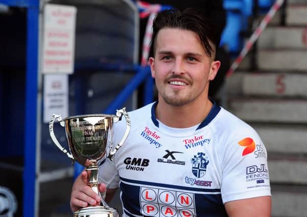 Featherstone Rovers' Gareth Moore, won 'Man of The Match'.