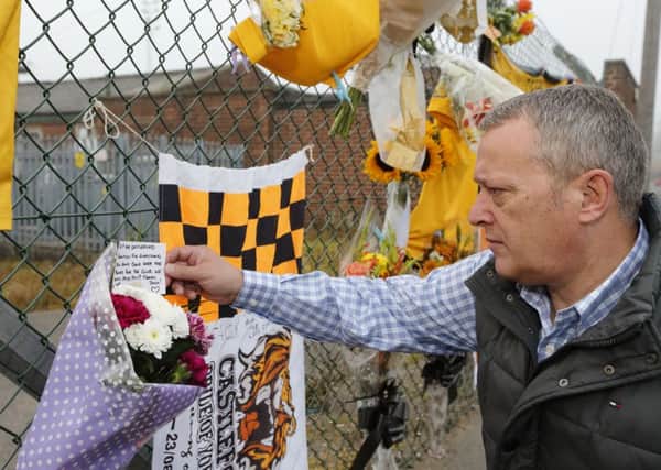 Castleford Tigers fans have left tributes at the ground to chairman Jack Fulton who died at the age of 83.  Pictured Steve Gill, chief executive