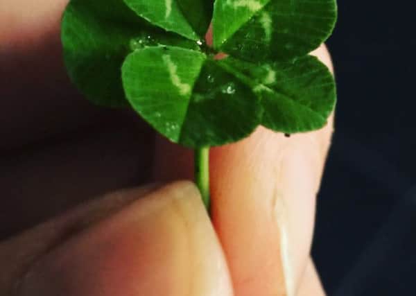 25 -year-old cake maker Gemma Scorfield might just be the luckiest woman in the world after finding not one, but TWO five-leaf clovers - within hours of each other. Picture: Ross Parry Agency