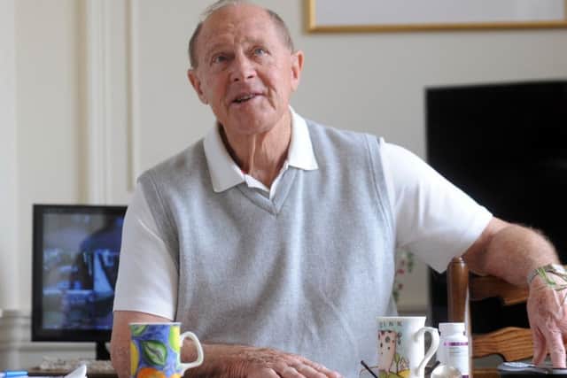 Geoffrey Boycott pictured at his home at Boston Spa