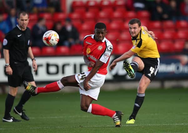 Greg Leigh, in action while on loan at Crewe Alexandra against Sheffield United last season. Picture: Martyn Harrison.