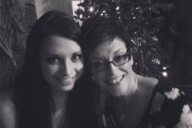 Megan Roberts with her mum Jackie at Christmas 2014.