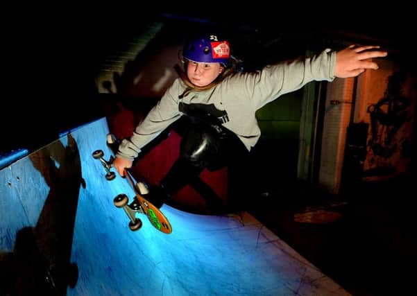 Georgia-Rose Scott skateboarding at The Works Skatepark, in Hunslet. Picture by James Hardisty.