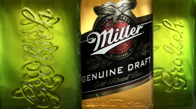 File photo of SABMiller beers Miller and Grolsch Photo: David Jones/PA Wire