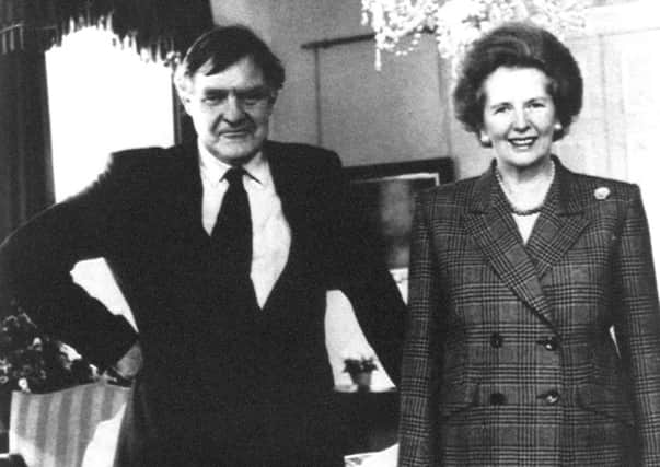 Margaret Thatcher with her press secretary Bernard Ingham