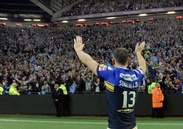 Kevin Sinfield says goodbye to the fans.
