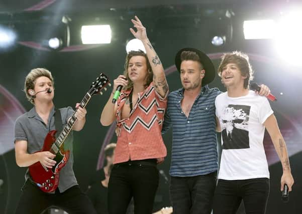 (Left - right) Niall Horan, Harry Styles, Liam Payne and Louis Tomlinson of One Direction.