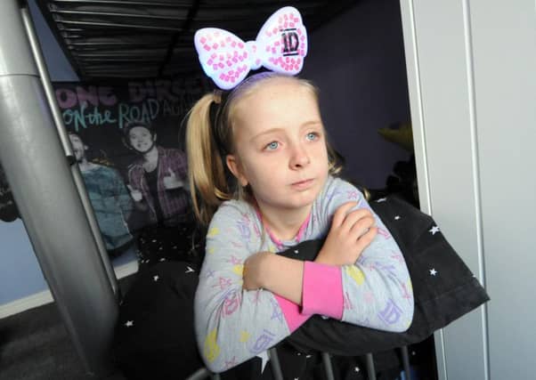 Lacey Yorston fell asleep during the One Direction concert at Newcastle's Metro Radio Arena.