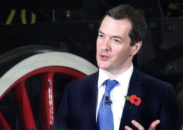 Chancellor George Osborne during the National Infrastructure Commission at the National Railway Museum in York.