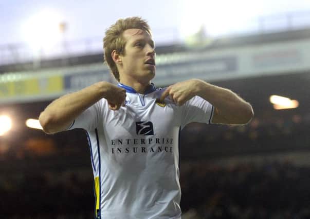 Luciano Becchio celebrates scoring during his time at Leeds. Is he worth a punt for Steve Evans? (Picture: Simon Hulme)
