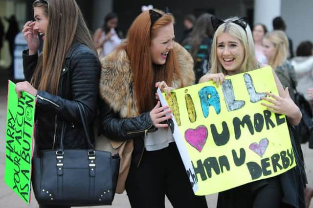 One Direction fans outside the Sheffield Arena, Sheffield, ahead of the conclusion of the band's On The Road Again Tour