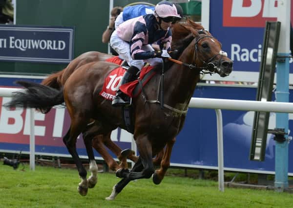 Mondialiste ridden by Daniel Tudhope, pictured winning at York Racecourse, finished second on their US debut: (Picture: Anna Gowthorpe/PA Wire)