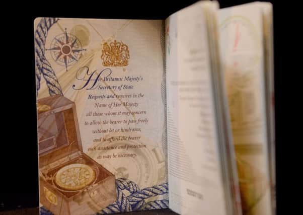 The new British passport design has been launched at Shakespeare's Globe theatre in London.