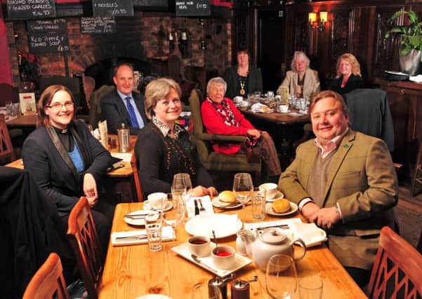 The Frienship Lunches began at the Durham Ox in February. Pictured is owner Michael Ibbotson with supporters of the lunches.