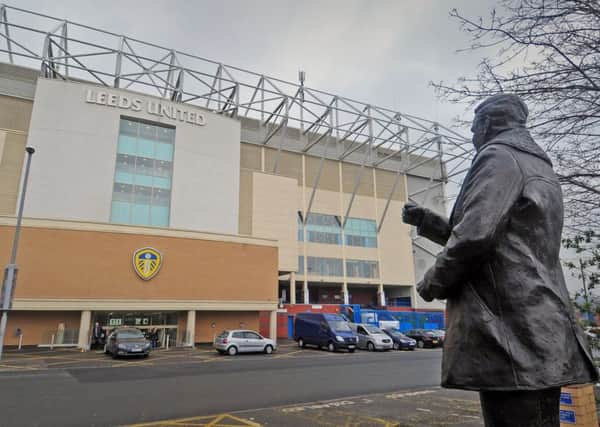 Don Revie looks upon Elland Road Stadium, home of Leeds United.
