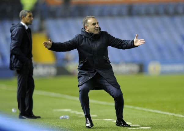 Sheffield Wednesday boss Carlos Carvalhal shows his frustration during Tuesday night's stalemate with Brighton. Picture: Steve Ellis.