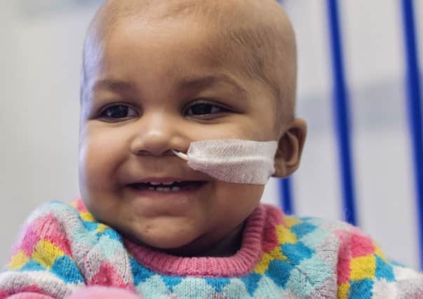 One year old Layla Richards has become the first person in the world to receive a "designer" immune cell therapy to cure her "incurable" cancer. 
Photo: Great Ormond Street Hospital /PA Wire