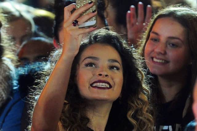 MOBO Awards at Leeds Arena. Picture Tony Johnson Ella Eyre poses for selfies with the fans