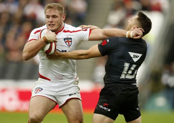MASSIVE CHALLENGE: That is the view of England pack star Tom Burgess as he looks towards Saturdays decisive third Test against the worlds No 1 team, New Zealand, at the DW Stadium. Picture: PA.