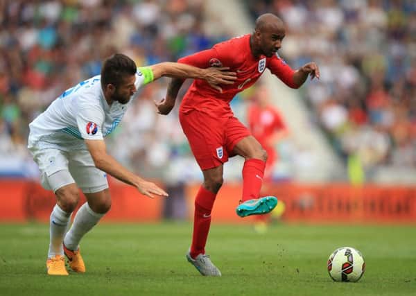 Former Leeds United midfielder Fabian Delph, right, is keen to return to action for England.