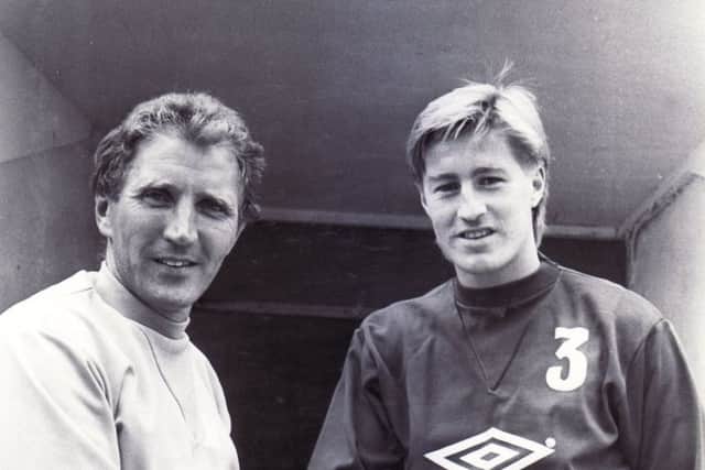 Howard Wilkinson (left) welcomes Lee Chapman, to Hillsborough in  July 1984.