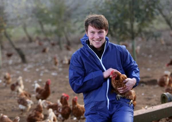 Sainsburys unveils its first class of farming apprentices including aspiring chicken farmer 17-year-old Kyle Merry from Thirsk, whose apprenticeship will see him gain first-hand experience at Catton-based Yorkshire Farmhouse Eggs.