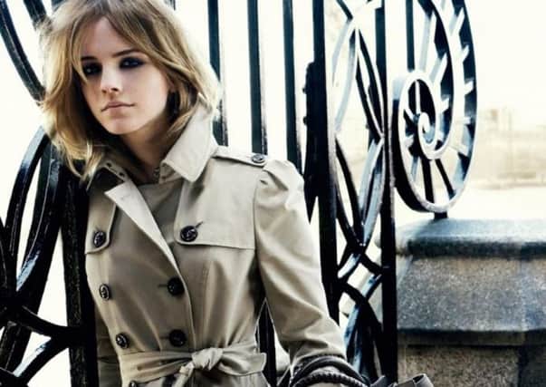 Harry Potter actress Emma Watson models Burberry Pic: PA.