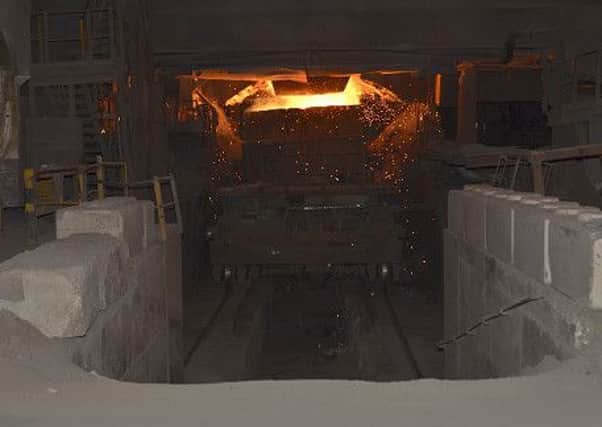 The furnace at Tata Speciality Steels plant on Aldwarke Lane, Rotherham where the worker was injured.