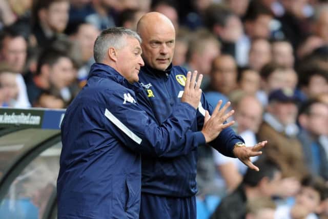 Uwe Rosler and assistant coach Rob Kelly.