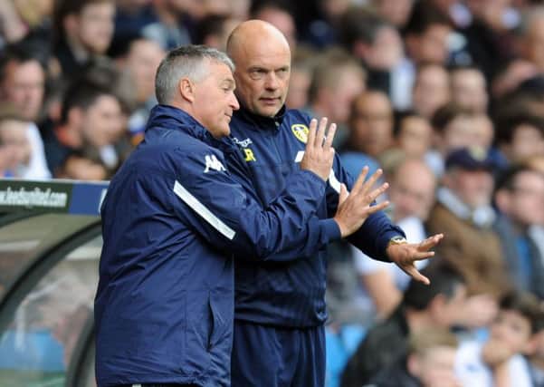 Uwe Rosler and assistant coach Rob Kelly.